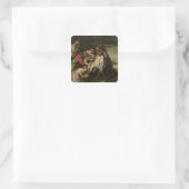 Der Abstieg vom Kreuz Quadratischer Aufkleber (Tasche)