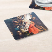 Der Abstieg vom Kreuz, Rubens Rechteckiger Pappuntersetzer (angewinkelt)