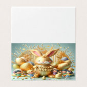 Der Abstrakte goldene Osterhase (Außenseite Aufgefaltet)