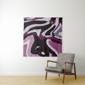 Der abstrakte Hintergrund des Pinselstrichs. Kunst Wandteppich (Beispiel)