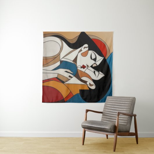 Der Abstrakte Kuss Wandteppich (Beispiel (Horizontal))