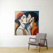 Der Abstrakte Kuss Wandteppich (Beispiel)