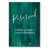 Der abstrakte Tisch ist reserviert Tischnummer (Rückseite)