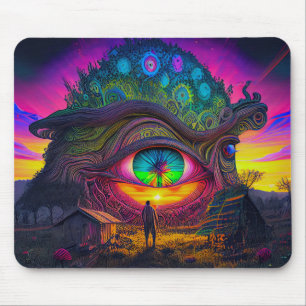 Der abstrakte und surreale Sonnenuntergang Mousepad