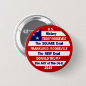 Der abwärts Bogen von US-Geschichte Button (Vorne & Hinten)