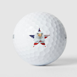 Der Adler, die amerikanische Flagge, das Patriotis Golfball