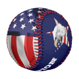 Der Adler, die amerikanische Flagge, der Star Baseball