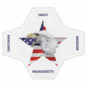 Der Adler, die amerikanische Flagge, der Star Fußball (Flach)
