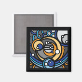 Der Adler ist gelandet Magnet (Vorderseite/Rückseite)