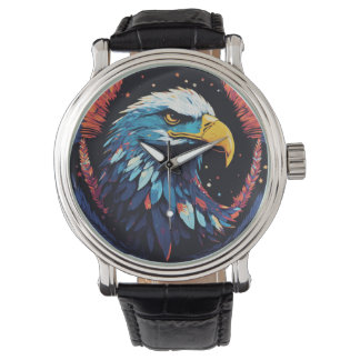Der Adler ist von einer dezenten Farbmischung umge Armbanduhr