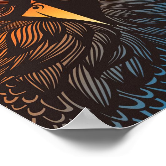 Der Adler sieht seine Beute Poster (Ecke)