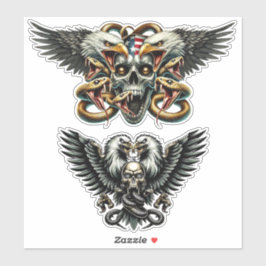 Der Adler und Schlangen Gott der Finsternis Dämon Aufkleber