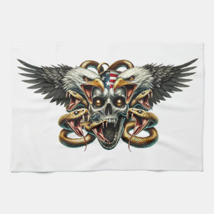 Der Adler und Schlangen Gott der Finsternis  Dämon Geschirrtuch