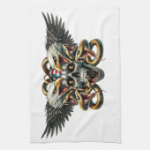 Der Adler und Schlangen Gott der Finsternis  Dämon Geschirrtuch (Vertikal)