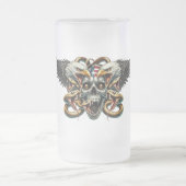 Der Adler und Schlangen Gott der Finsternis  Dämon Mattglas Bierglas (Mittel)