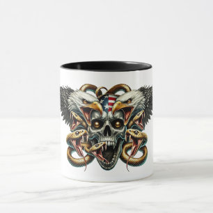 Der Adler und Schlangen Gott der Finsternis  Dämon Tasse