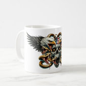 Der Adler und Schlangen Gott der Finsternis Kaffeetasse (Vorderseite Links)