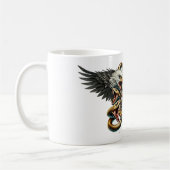 Der Adler und Schlangen Gott der Finsternis Kaffeetasse (Links)