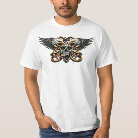 Der Adler und Schlangen Gott der Finsternis T-Shirt (Vorderseite)
