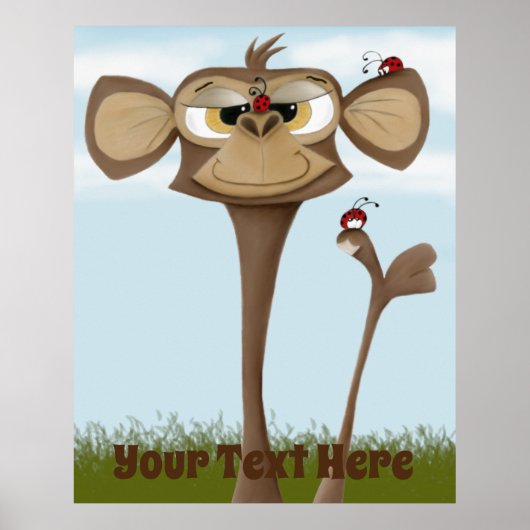 Der Adorable Monkey und seine Ladybug-Freunde Poster (Vorne)