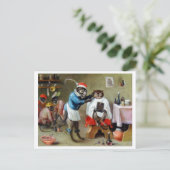 Der Affe Barber Postkarte (Stehend Vorderseite)