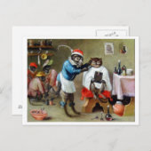 Der Affe Barber Postkarte (Vorne/Hinten)