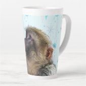 Der Affe blickt auf das moderne Hintergrundbild de Milchtasse (Rechte Ecke)