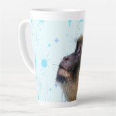 Der Affe blickt auf das moderne Hintergrundbild de Milchtasse (Linke Ecke)