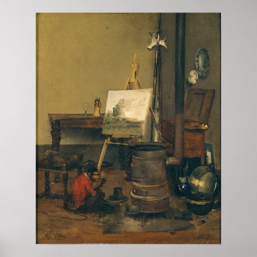 Der Affe des Malers Poster (Vorne)