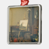 Der Affe des Malers Silbernes Ornament (Links)