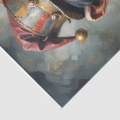 Der Affe entkam aus dem Zirkus - Decoupage - Seidenpapier (Detail)