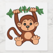 Der Affe hing nur herum Weinetikett (Einzelnes Label)