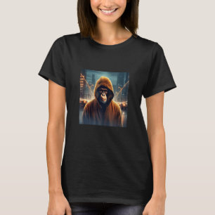 Der Affe in der Stadt im Regen T-Shirt
