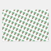 Der Affe isst Bananenwaschpapier mit einem flachen Geschenkpapier Set (Vorderseite 2)