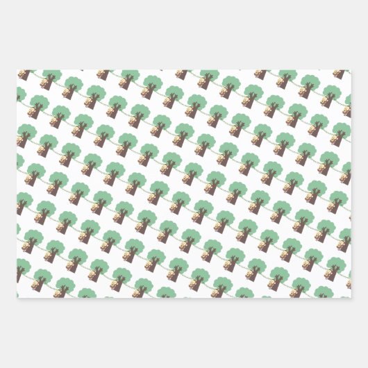 Der Affe isst Bananenwaschpapier mit einem flachen Geschenkpapier Set (Vorderseite 2)