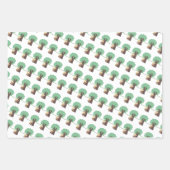 Der Affe isst Bananenwaschpapier mit einem flachen Geschenkpapier Set (Vorderseite)