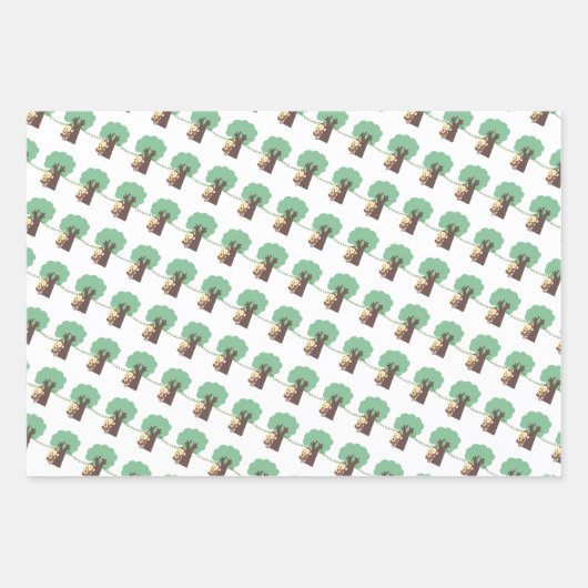 Der Affe isst Bananenwaschpapier mit einem flachen Geschenkpapier Set (Vorderseite)