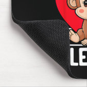 Der Affe ist mein Niedlicher Affe im Valentinherz Mousepad (Ecke)