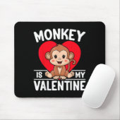 Der Affe ist mein Niedlicher Affe im Valentinherz Mousepad (Mit Mouse)