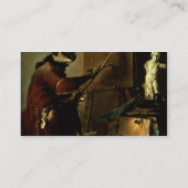Der Affe-Maler, 1740 (Öl auf Leinwand) Visitenkarte (Rückseite)