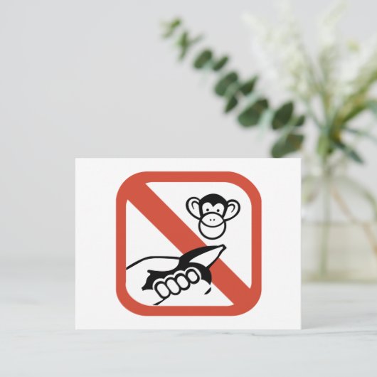 Der Affe nicht Gefüttert (2) Postkarte (Stehend Vorderseite)