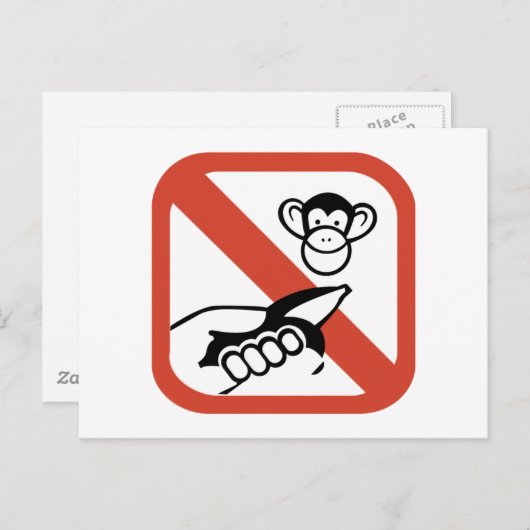 Der Affe nicht Gefüttert (2) Postkarte (Vorne/Hinten)