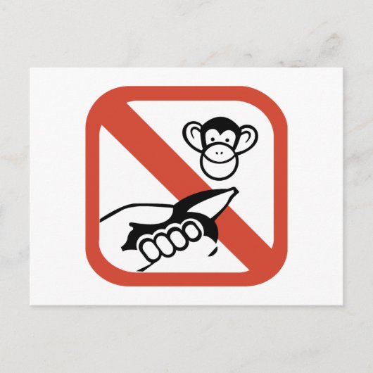 Der Affe nicht Gefüttert (2) Postkarte (Vorderseite)