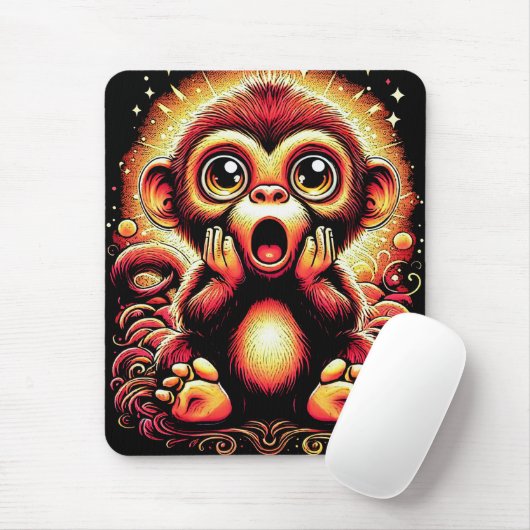 Der Affe schockiert Mousepad (Mit Mouse)