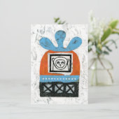 Der Affe sieht alle Grußkarte Karte (Stehend Vorderseite)