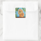 "Der Affe"-Sticker Quadratischer Aufkleber (Tasche)