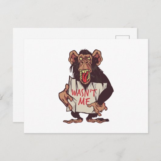 Der Affe war nicht ich Postkarte (Vorne/Hinten)