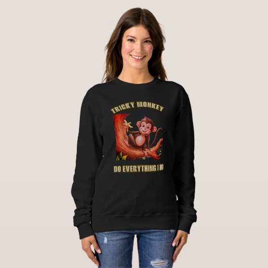 Der Affe "Winter Women's Wildlife" Sweatshirt (Vorne ganz)