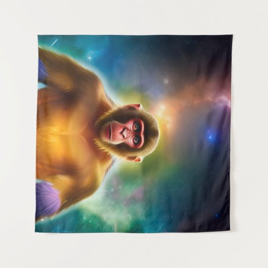 Der Affe (zwei) Wandteppich (Vorderseite (Horizontal))