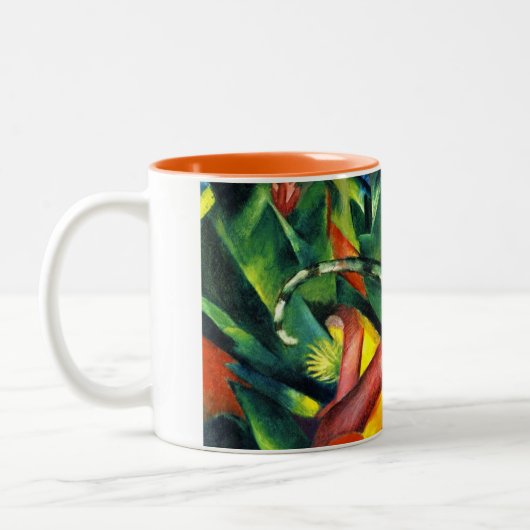 Der Affe Zweifarbige Tasse (Links)